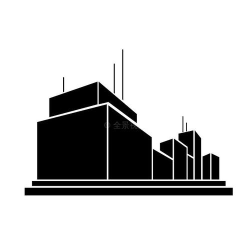 辦公室,建筑,現(xiàn)代,工廠,房地產(chǎn),剪影,象征